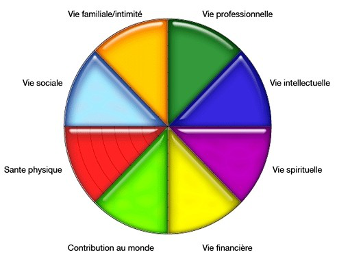 Illustration de différents domaines de la vie selon le modèle de Hudson